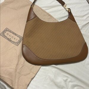 Tan and Brown Shoulder Bag